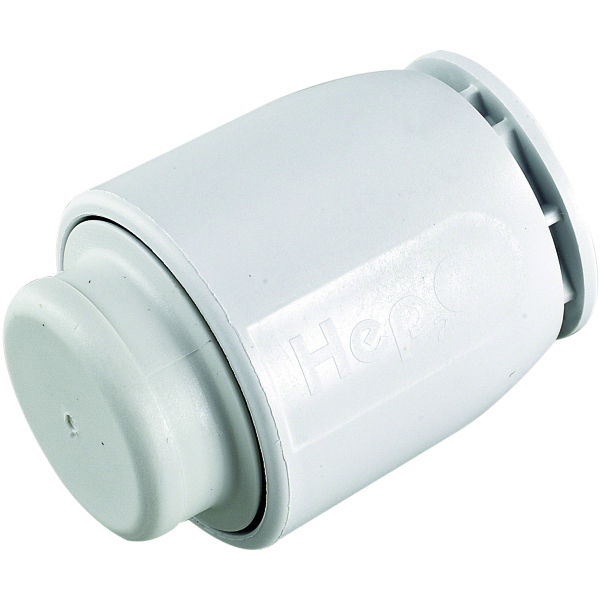 HEP2O Demountable Stop End White 15mm