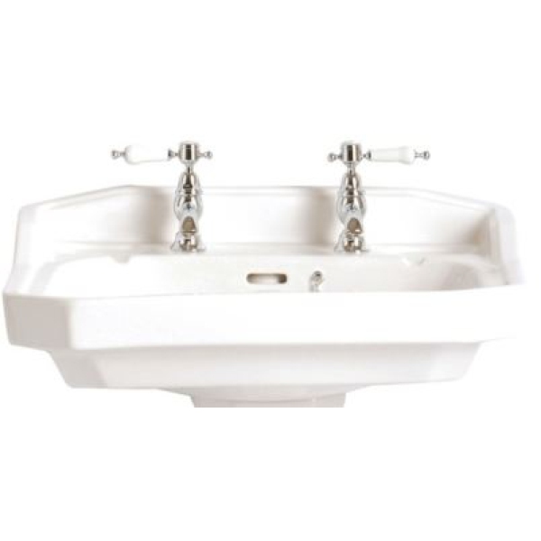 Heritage Granley Standard Basin White 3 Taphole