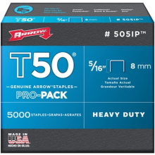 Arrow Staples T50 Box of 1250 5/16 8mm