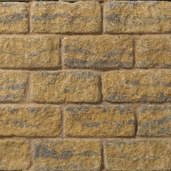 Bekstone Tumbled Walling 229 x 102 x 215mm Buff Black