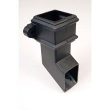 BRETT CAST IRON STYLE BR516LCI SQUARE DOWNPIPE SHOE WITH LUGS 65mm BLACK