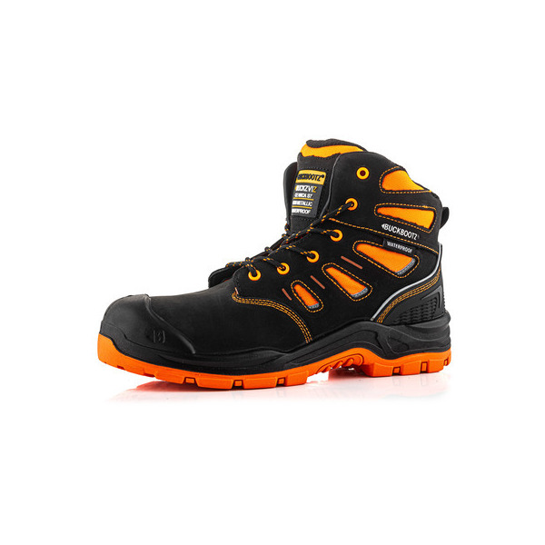 Buckbootz BVIZ2 Safety Boots Orange/Black - Size 8