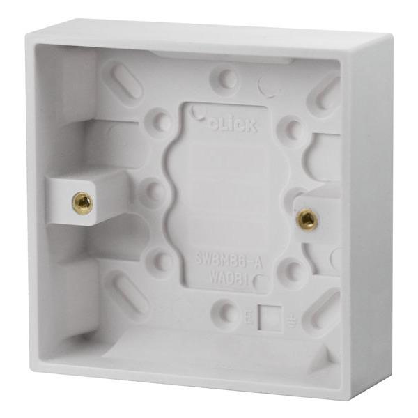 Click PRW081 1 Gang 25mm Deep Pattress Box