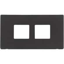 Click SCP404BK 2 Gang (2 x 2) Aperture Cover Plate - Black