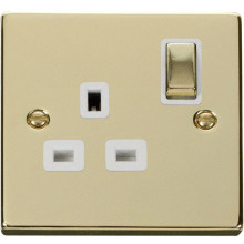 Click VPBR535WH 1 Gang 13A DP ‘Ingot’ Switched Socket Outlet 