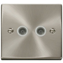 Click VPSC066WH Twin Coaxial Socket Outlet 