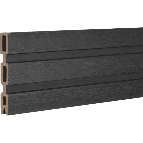 Complete Composite Slatted Fencing Top Board 1830 x 135 x 20mm Midnight Black