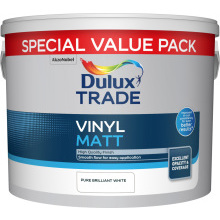 Dulux Trade Vinyl Matt 7.5L Pure Brilliant White