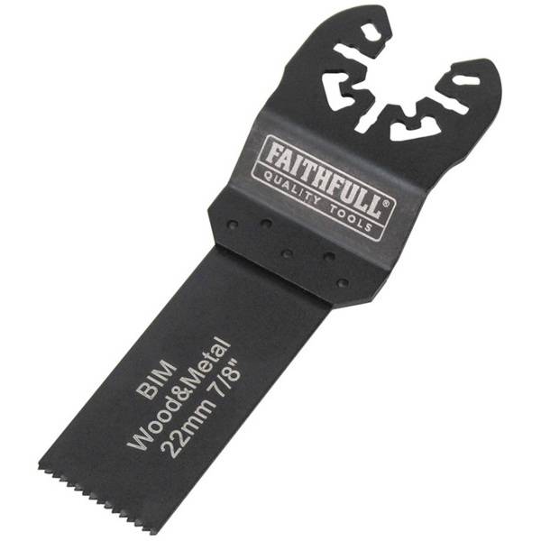 Faithfull Multi-Tool Flush Cut Wood/Bi-Metal Blade 22mm Pack of 5