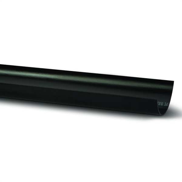 Polypipe Half Round Gutter 112mm x 4m Black