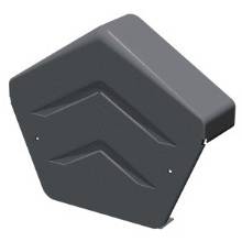 MANTHORPE GREY ANGLE RIDGE END CAP GDV-END-A-GR