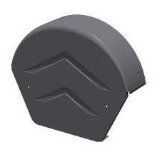 MANTHORPE GREY ROUND RIDGE END CAP GDV-END-R-GR