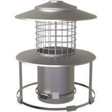 MI-FLEX 20-180-PHCM FLEXIBLE FLUE LINER POT HANGING COWL AND MESH 180mm