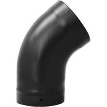 MI-VIT 7-125-M-45S VITREOUS ENAMEL 45 DEGREE SWEPT ELBOW 125mm MATT BLACK