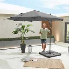 Nova Apollo Grey Frame Cantilever Parasol 3M Round Grey (Home Delivery)