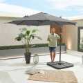 Nova Apollo Grey Frame Cantilever Parasol 3M Round Grey (Home Delivery)