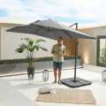 Nova Apollo Grey Frame Cantilever Parasol 2.5M Square Grey (Home Delivery)