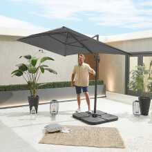 Nova Apollo Grey Frame Cantilever Parasol 3 X 2M Rectangular Grey (Home Delivery)