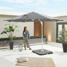 Nova Apollo White Frame Cantilever Parasol 3M Round Grey (Home Delivery)