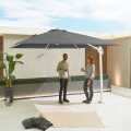 Nova Galaxy White Frame Led Cantilever Parasol 3M Square Grey (Home Delivery)