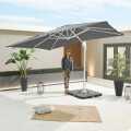 Nova Genesis White Frame Cantilever Parasol 3M X 2.5M Rectangular Grey (Home Delivery)