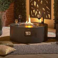 Nova Jupiter Aluminium Fire Pit Table Dark Grey (Home Delivery)