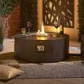 Nova Jupiter Aluminium Fire Pit Table Dark Grey (Home Delivery)