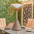 Nova Patio Heater 2100W Rattan Table Top Brown (Home Delivery)