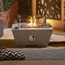 Nova Perth Square Fire Pit Light Grey (Home Delivery)