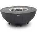 Nova Saturn Round Gas Fire Pit With Cover Dark Grey (Home Delivery)