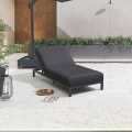 Nova Sunny Outdoor Fabric Lounger Dark Grey (Home Delivery)