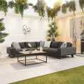 Nova Tranquility Fabric Corner Sofa Set With Coffee Table Dark Grey N(Home Delivery)